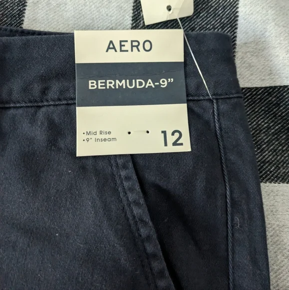 Aero Bermuda Size 12 Girls Blue Uniform Shorts Pack of 2 - Picture 6 of 7